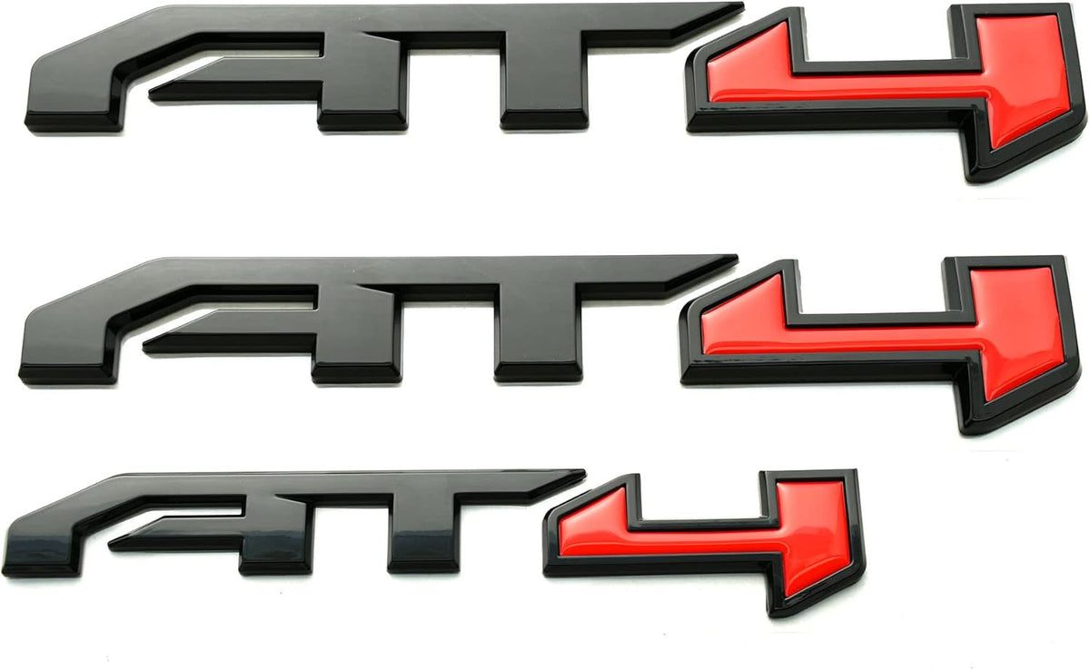 3D Badge Sticker Name Plate Decal with 3M Adhesive (Black Red) A475699