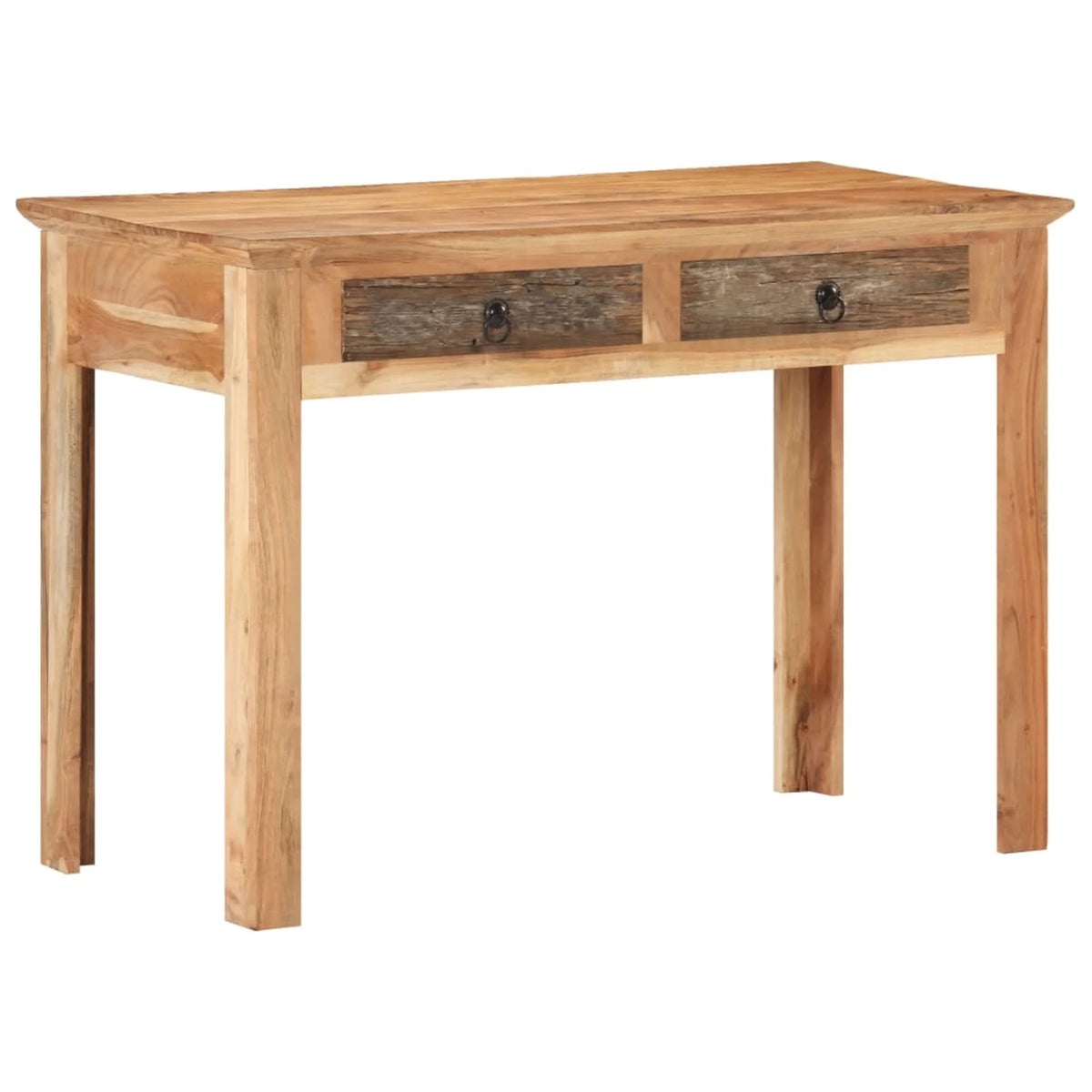 Reclaimed Wood Writing Desk with 2 Storage Drawers T168785