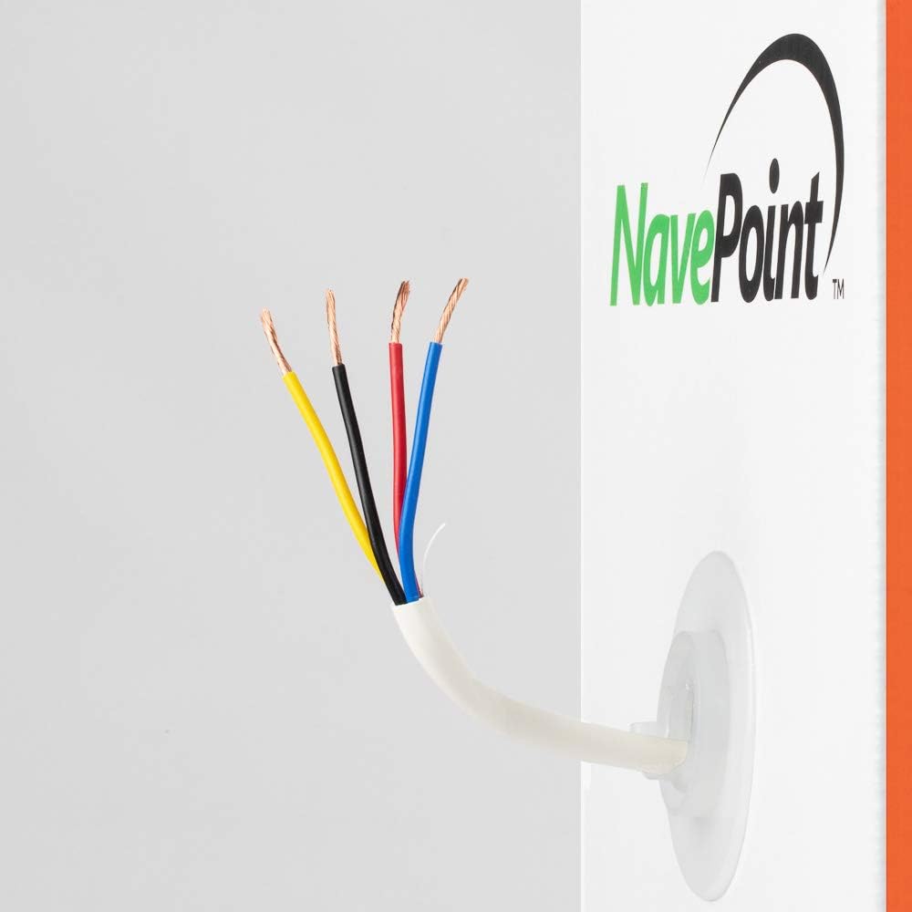 250ft CL2 16/4 AWG 4 Conductor Bulk White Speaker Cable Wire Pack of 2 I70631