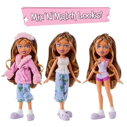 Fashion Doll with 2 Sets of Pajamas, Plush, and Accessories Y51734