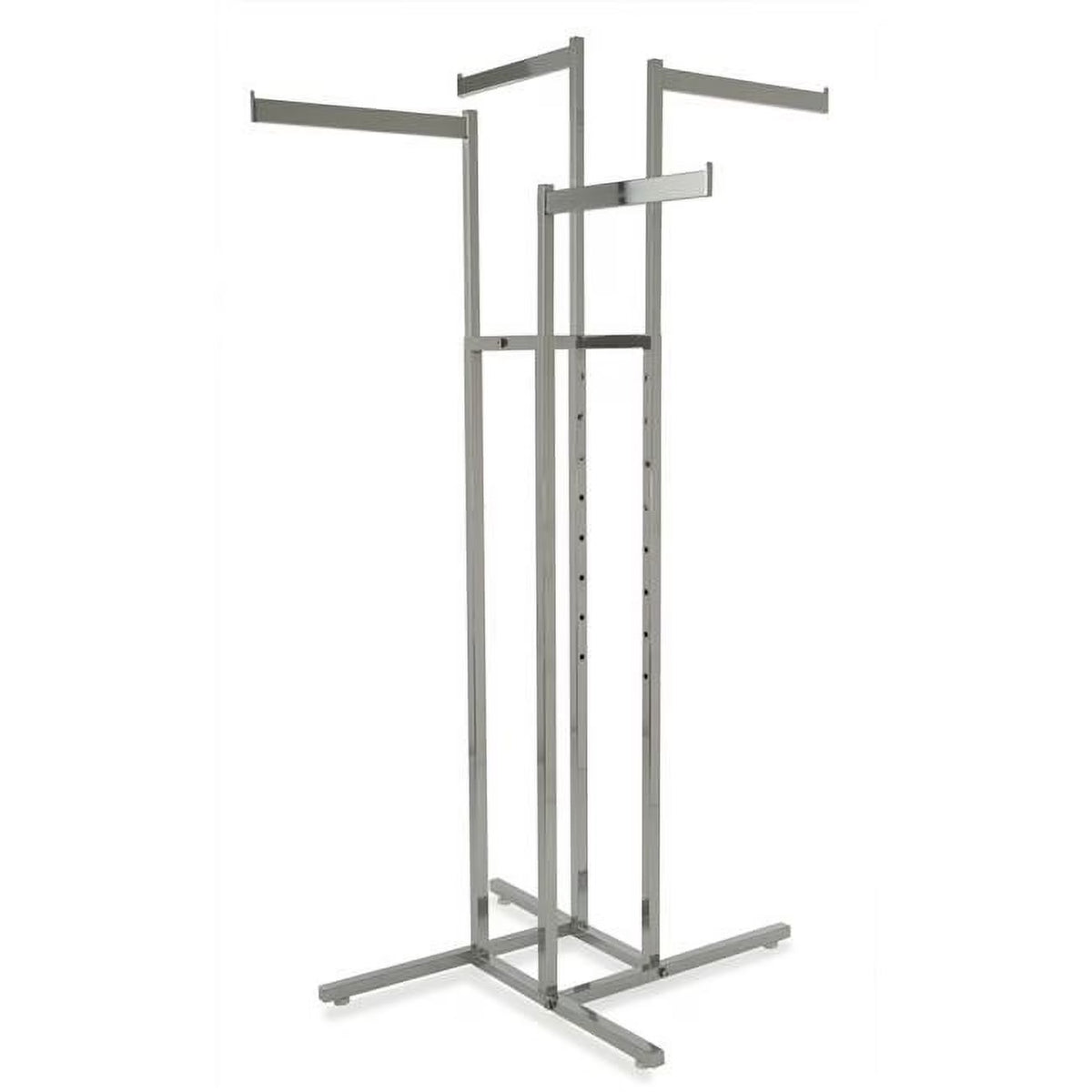16 in. Rectangular Tubing 4-Way Straight Arms, Satin Chrome E837