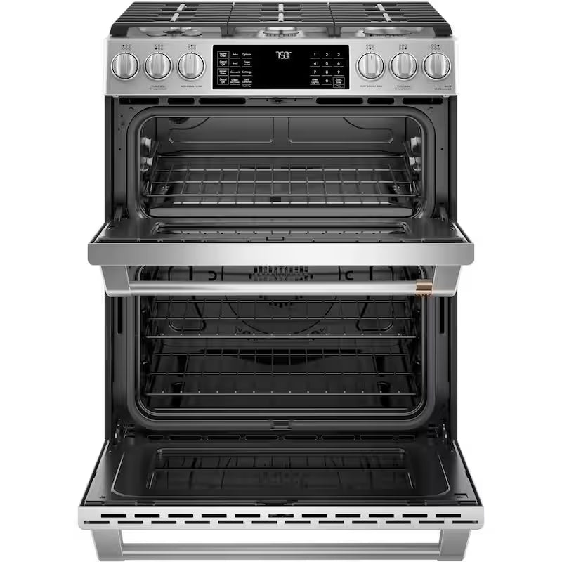 6.7 cu. ft. Smart Slide-In Double Oven Gas Range in Stainless Steel E26261