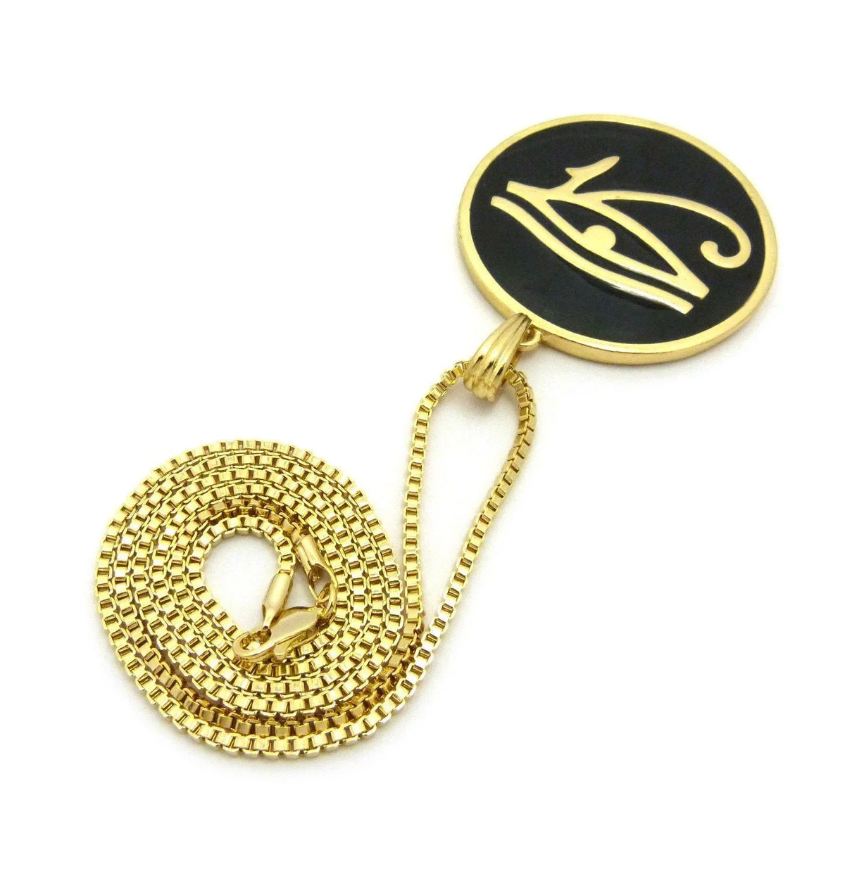Round Pendant 24" Chain Necklace O807